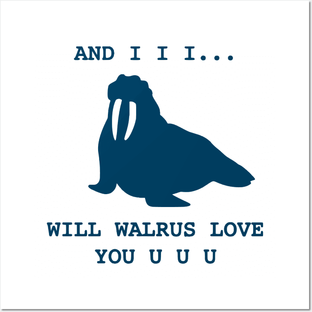 Walrus Love Wall Art by flimflamsam